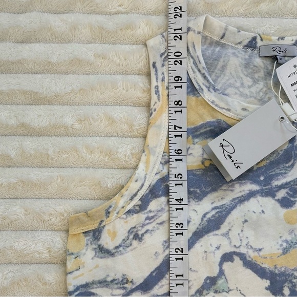 NWT RAILS The Racer Tank Blue Marble Cotton Size Medium - Picture 9 of 9
